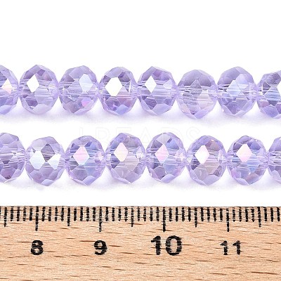 Electroplate Glass Beads Strands X-EGLA-A044-T8mm-B17-1
