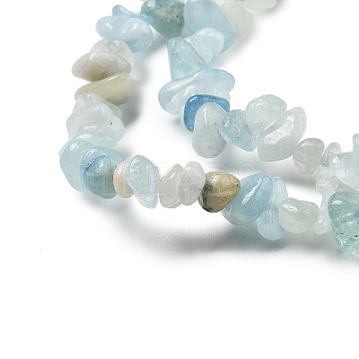 Natural Aquamarine Chip Beads Strands G-L154-19-1
