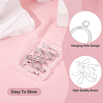8Pcs 4 Styles Brass Ice Pick Pinch Bails KK-TA0002-48-1
