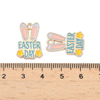 Easter Alloy Enamel Pendants ENAM-I055-01KCG-06-1
