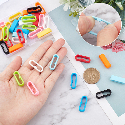 36Pcs 9 Colors Silicone Replacement Watch Band Strap Loops SIL-GF0001-10-1
