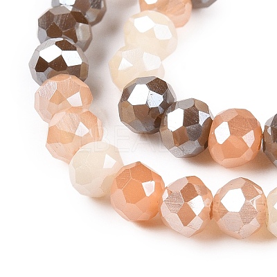 Electroplate Glass Beads Strands GLAA-T023-B16-04-1