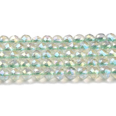 Electroplate Transparent Glass Beads Strands LS-GLAA-H021-01B-FR07-1