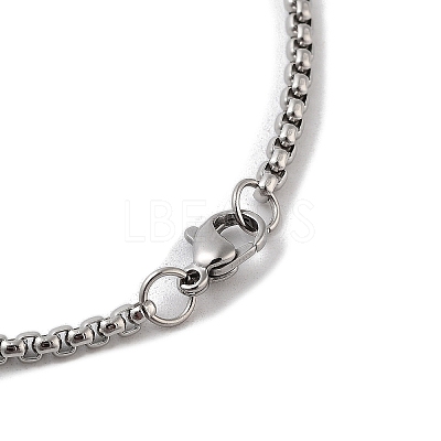 202 Stainless Steel Enamel Box Chain Sport Ball Pendant Necklaces for Men LS-NJEW-K380-01B-01-1
