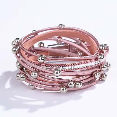 PU Leather Multi-layered Bracelets WG13214-07-1