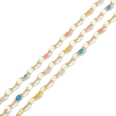 Rack Plating Brass Dapped Chains AJEW-Q153-03G-11-1
