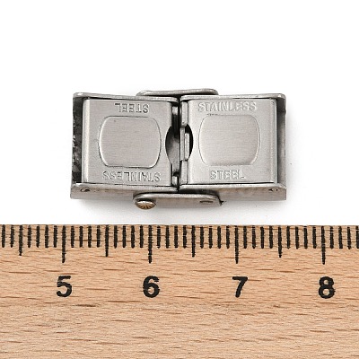 304 Stainless Steel Watch Band Clasps STAS-U055-01C-P-1