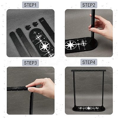 Wooden Crystal Display Shelf DJEW-WH0048-013-1