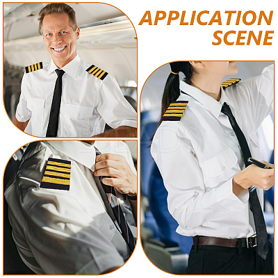 Silk Aviation Epaulette AJEW-CY0002-53B-1