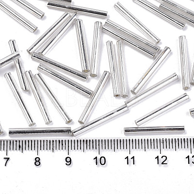 Electroplate Glass Bugle Beads SEED-S043-02C-02-1