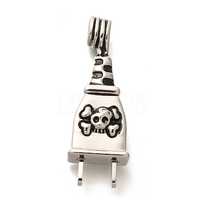 304 Stainless Steel Big Pendants STAS-Z110-12AS-1