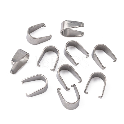 Tarnish Resistant 201 Stainless Steel Pinch Bails X-STAS-Q006-1-1