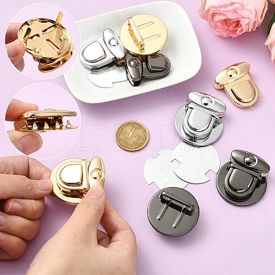 10Pcs Alloy Bag Tuck Lock Clasps FIND-YW0010-92B-1