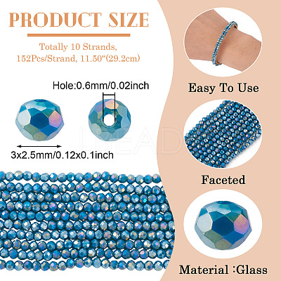10 Strands Opaque Glass Beads Strands GLAA-TA0003-41-1