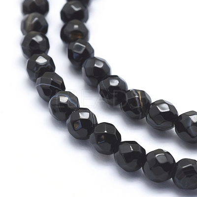 Natural Agate Beads G-J371-08-4mm-1