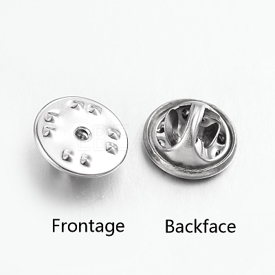 Tarnish Resistant 304 Stainless Steel Butterfly Clutches Pin Backs STAS-L138-01-1