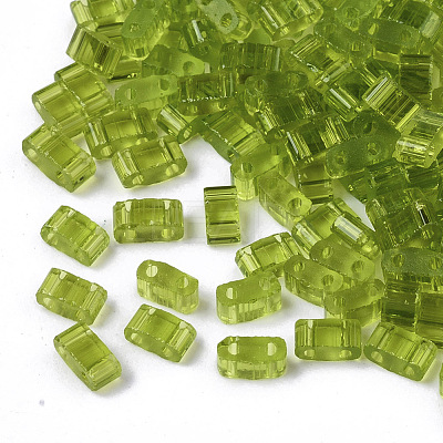 2-Hole Glass Seed Beads SEED-T003-01B-07-1