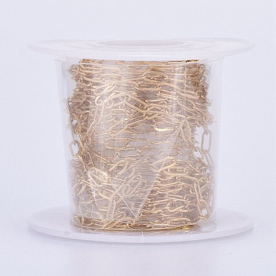 Soldered Brass Paperclip Chains CHC-G005-06G-1