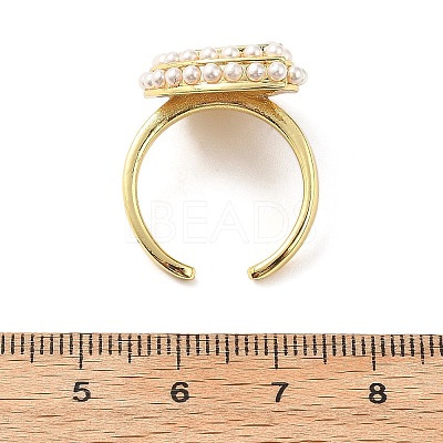 ABS Plastic Pearl Finger Rings RJEW-L128-02G-1