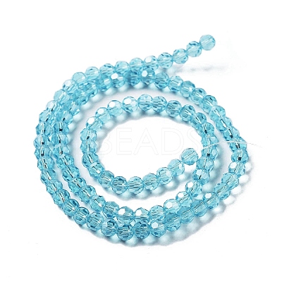 Electroplate Transparent Glass Beads Strands EGLA-A035-T4mm-A08-1