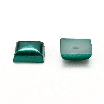 ABS Plastic Imitation Pearl Cabochons SACR-R748-6x6mm-M-1