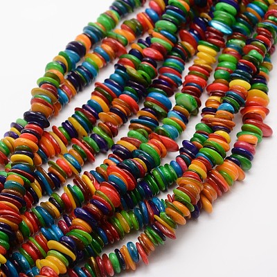 Natural Freshwater Shell Beads Strands X-SHEL-E355-15-1