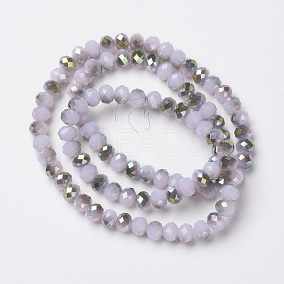Electroplate Glass Beads Strands EGLA-A034-J8mm-S05-1