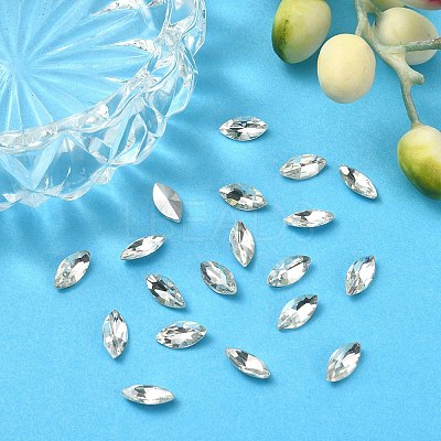 20Pcs Pointed Back Glass Rhinestone Cabochons RGLA-YW0002-01-1