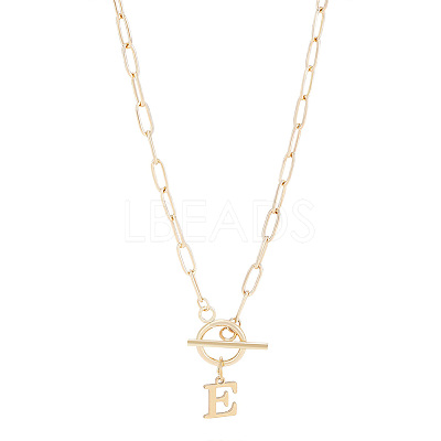 304 Stainless Steel Letter Pendant Necklaces NJEW-LP0001-52E-G-1