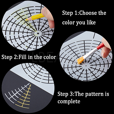 3 Sets 3 Style Plastic Tie-Dye Template DIY-GF0008-55-1
