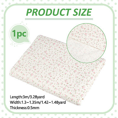 Flower Pattern Cotton Fabric DIY-WH0504-985A-1
