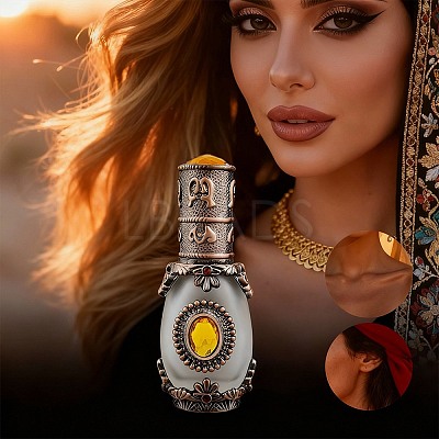 1Pc 15ML Retro Empty Glass Dropper Bottles AJEW-DJ0004-54-1