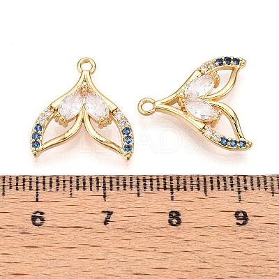 Brass Micro Pave Cubic Zirconia Pendants X-KK-N261-103G-1