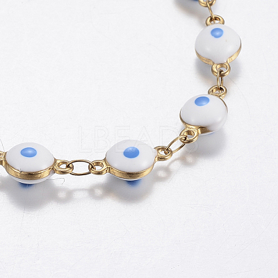 304 Stainless Steel Anklets AJEW-F033-02B-1