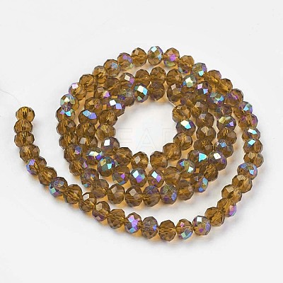 Electroplate Glass Beads Strands EGLA-A034-T6mm-L10-1