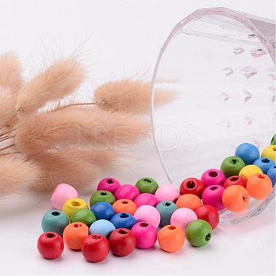 Dyed Natural Wood Beads X-WOOD-R249-047-1