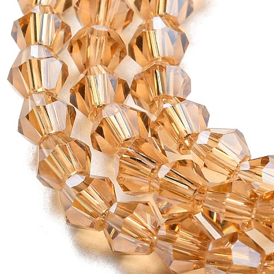 Transparent Electroplate Glass Beads Strands LS-EGLA-A039-T4mm-A18-1
