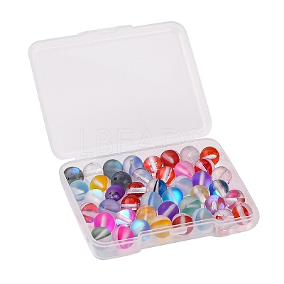 46Pcs 2 Style Synthetic Moonstone Beads G-FS0002-31-1