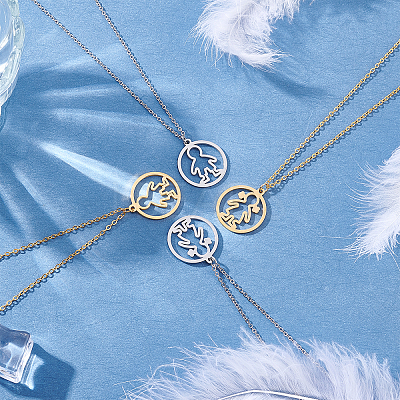 304 Stainless Steel Pendants STAS-UN0012-98-1