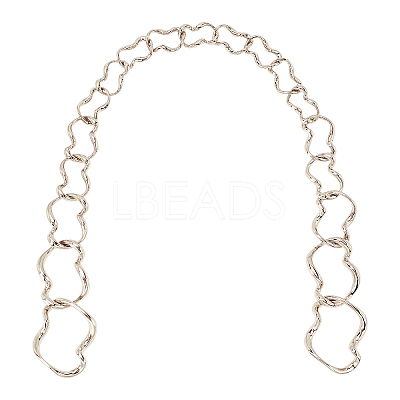 Zinc Alloy Curb Chain Bag Tape PALLOY-WH0079-10P-RS-1