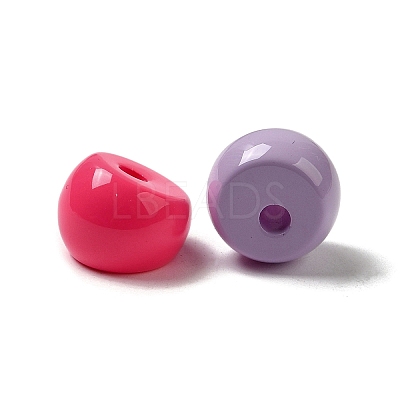 Opaque Baking Paint Acrylic Beads MACR-G064-01-1