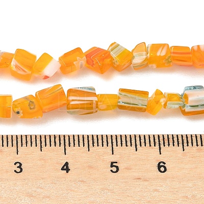 Handmade Millefiori Lampwork Beads Strands LAMP-P070-02A-01-1