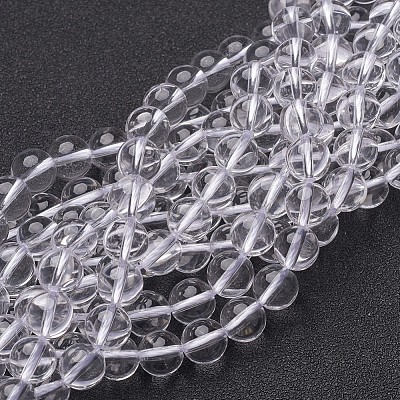 Natural Grade AB Quartz Crystal Beads Strands X-GSR8mmAB039-1