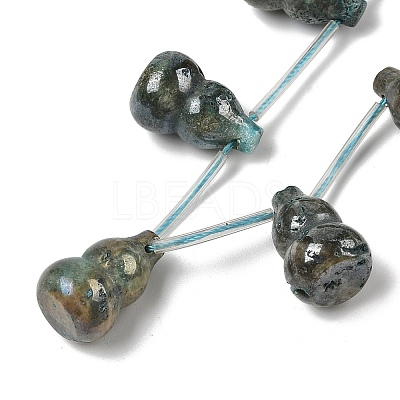 Electroplate Natural Hemimorphite Beads Strands G-U012-A04-1