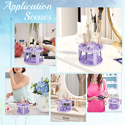 Plastic Cosmetic Brush Storage Stands MRMJ-WH0079-63D-1
