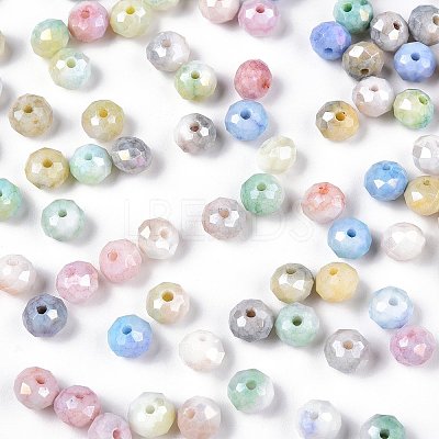 180Pcs Faceted Electroplated Glass Beads Strands GLAA-YW0003-38-8mm-1