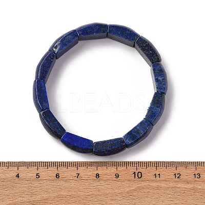 Natural Lapis Lazuli Bead Stretch Bracelets for Women Men BJEW-C097-02A-09-1