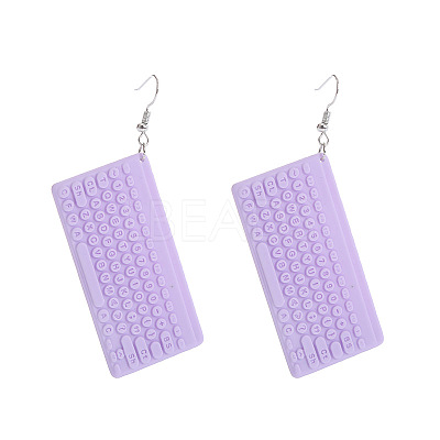 Keyboard Iron Resin Dangle Earrings FS-WG564AB-04-1