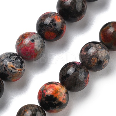 Natural Multi-Color Agate Beads Strands G-A261-B06-14mm-1