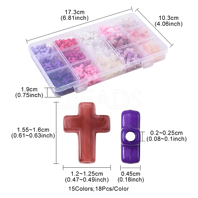 270Pcs 18 Styles Opaque Acrylic Beads SACR-FS0001-41B-1